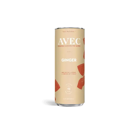 AVEC GINGER - Premium Carbonated Mixer - Non-Alcoholic Beverage - 8.45oz - ProofNoMore