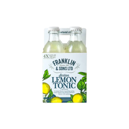 Franklin & Sons Sicilian Lemon Tonic Water Non-Alcoholic Mixer - 6.76oz - ProofNoMore