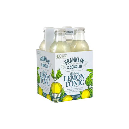 Franklin & Sons Sicilian Lemon Tonic Water Non-Alcoholic Mixer - 6.76oz - ProofNoMore