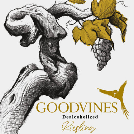 GoodVines Non-Alc Riesling Label Front