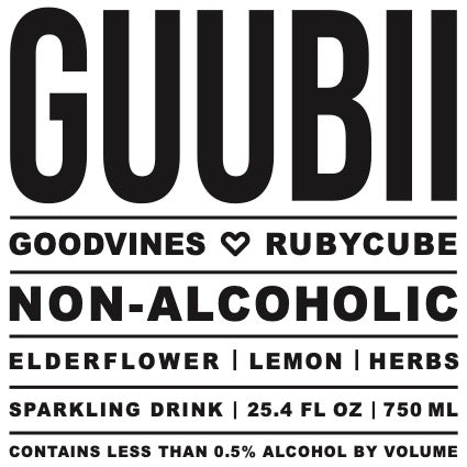 Guubii - Non-Alcoholic Sparkling Aperitif - Elderflower & Lemon - Front Label