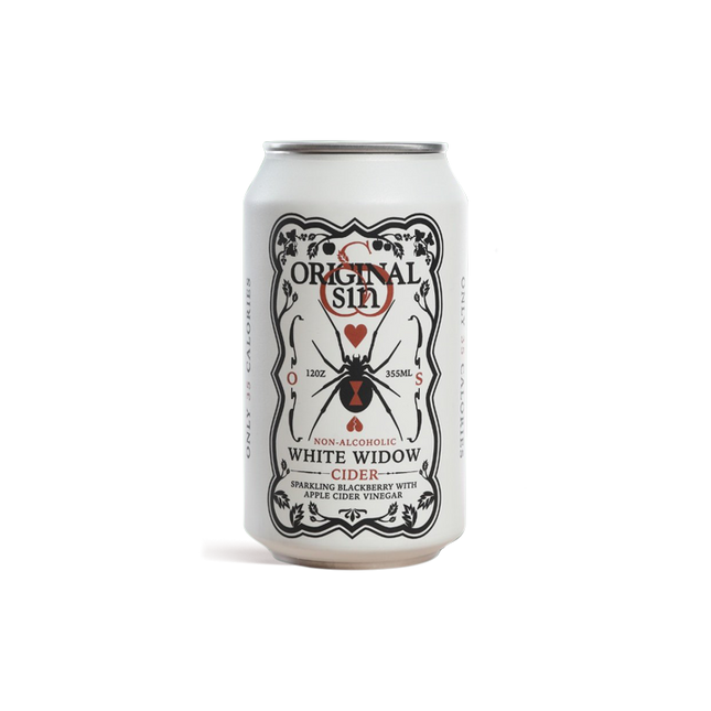 Original Sin Cider – White Widow Non-Alcoholic Cider - 12oz - ProofNoMore